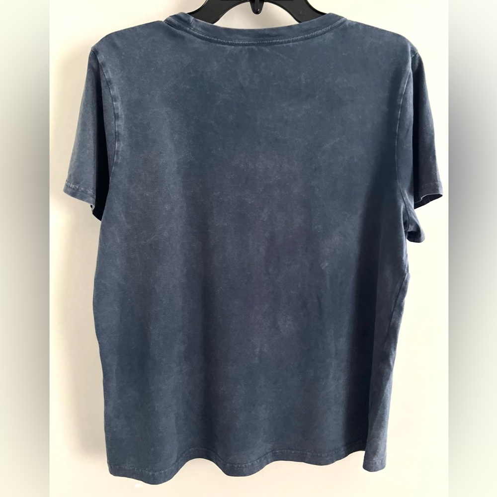 LUCKY BRAND Women’s Janis Joplin Tee-Size Large-Studded Graphic Rock Boho Shirt - Picture 5 of 12